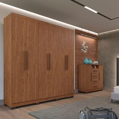 Guarda Roupa Casal 6 Portas 4 Gavetas Sevilha Prime Móveis Imop Cinamomo