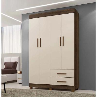 Guarda Roupa Copacabana New 4 Portas Benetil Móveis - Imbuia/off