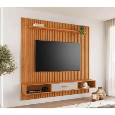 Painel Alívio Para Tv Até 65" Com Nicho Jcm - Cinamomo/off