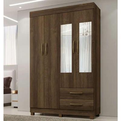Guarda Roupa Copacabana New 4 Portas Com Espelho Benetil Móveis - Imbuia
