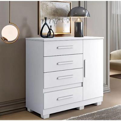 Cômoda New Florença 4 Gavetas 1 Porta Benetil Móveis - Branco