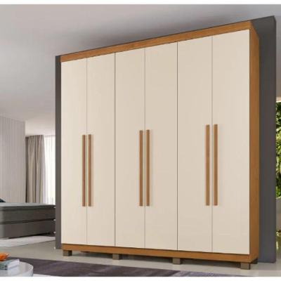 Guarda Roupa Milão 6 Portas 100% Mdf Benetil Móveis - Cinamomo/off