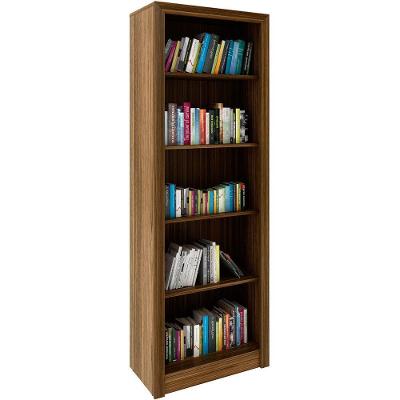 Estante Armário Alta Livreiro Multiuso Office 5 Prateleiras Nogal