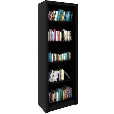 Estante Armário Alta Livreiro Multiuso Office 5 Prateleiras Preto