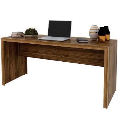 Mesa Para Escritório Escrivaninha 163 Cm Nogal