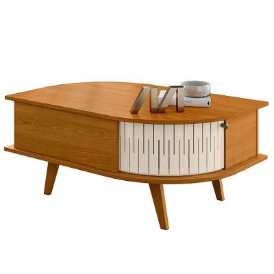 Mesa De Centro 2 Portas 90 Cm Indianapolis Madetec Cinamomo Off White