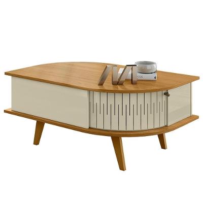 Mesa De Centro 2 Portas 90 Cm Indianapolis Madetec Cumaru Opala