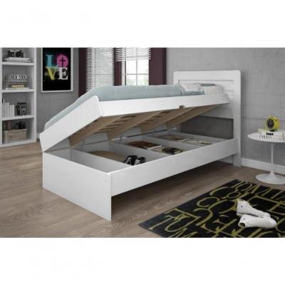 Cama Solteiro Baú Larissa Branca