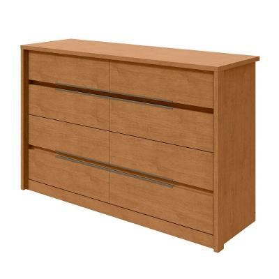 Cômoda Urban Estrutura Mdf Com 8 Gavetas Móveis Lopas Amendoa Clean