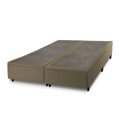 Base Box Baú Queen Size Prince Sued 0,79x1,97x0,41 Tabaco