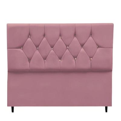 Cabeceira Estofada Cama Box Casal 140 Cm Suede Ayla Cor:rosê