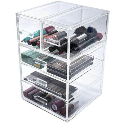 Organizador Acrílico Gaveteiro 5 Gavetas Office Ou Maquiagem