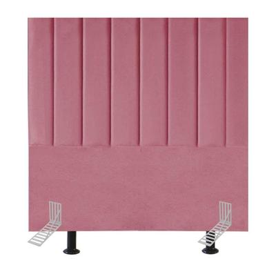 Cabeceira Cama Casal Queen Size 160 Cm Lívia Suede E Frame rosa