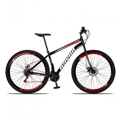 Bicicleta Aro 29 Bike Aço 21 Marchas Velocidades Freio A Disco Cor:vermelho