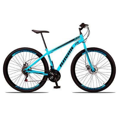 Bicicleta Aro 29 Shimano Traseiro Aço 21 Velocidades Marchas Cor:azul Celeste