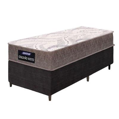 Cama Box Solteiro Gazin Colchão Com Espuma 88x188x55cm Camboriu suporta Até 120 Kg Por Pessoa Marrom