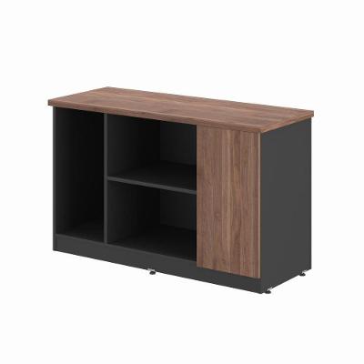 Balcao Baixo 1 Porta 3 Nichos Ortz Noce Preto
