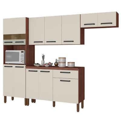 Cozinha Versalhes Com Balcão Nogueira Off White