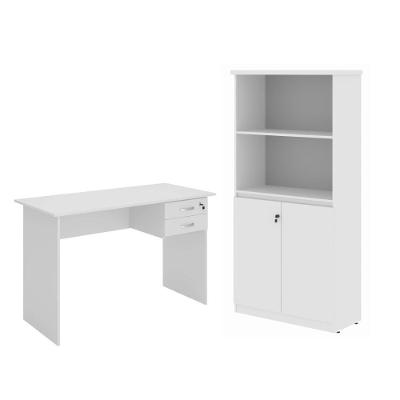 Armario E Mesa De Computador Faroé Branco
