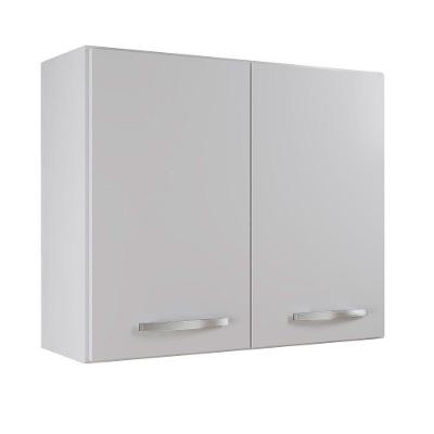 Armário Aéreo Valência Branco 2 Portas 1 Prateleira Kaiki Móveis Branco