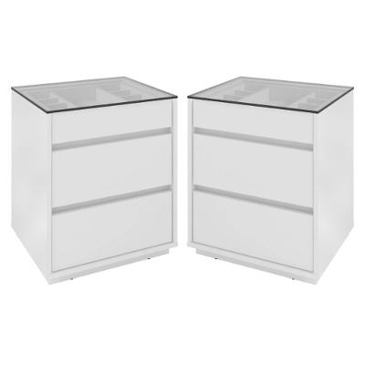 Conjunto De Mesas De Cabeceira Cuiabá Branco