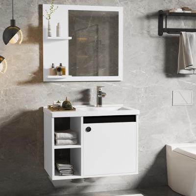 Conjunto Gabinete Com Cuba E Espelheira Juárez Branco Preto