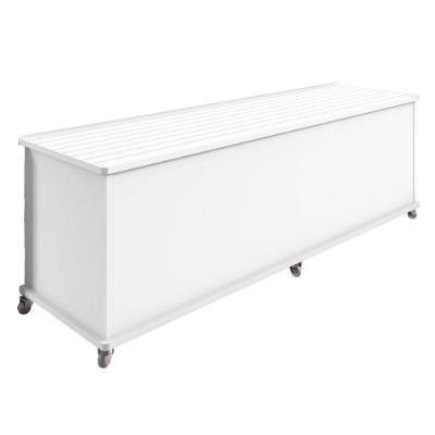 Baú Para Quarto Com Rodizios Samir Branco
