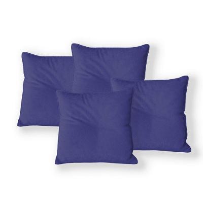 Kit 4 Capas Para Almofada Quadrada Boucle 40x40cm 7 Decor Azul Marinho