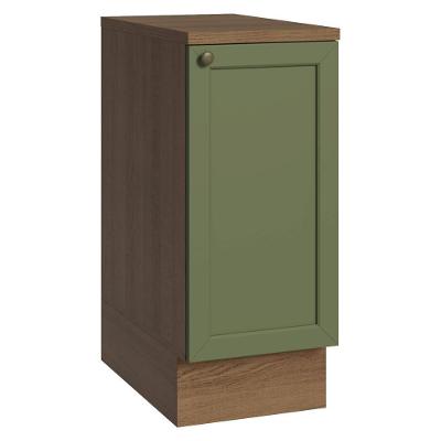 Balcão De Cozinha 35 Cm 1 Porta Rustic/verde Vik Madesa Rustic/verde