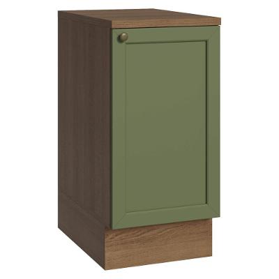 Balcão De Cozinha 40 Cm 1 Porta Rustic/verde Vik Madesa Rustic/verde