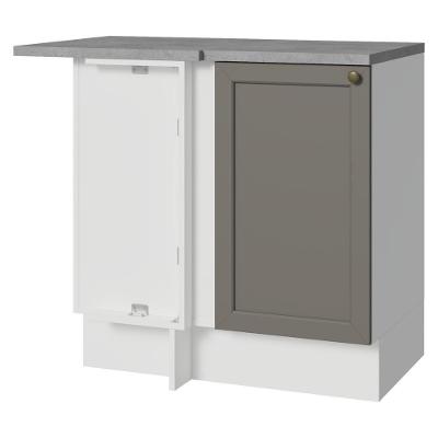 Balcão De Canto 1 Porta Branco/cinza Vik Madesa Branco/cinza