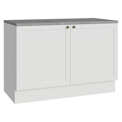 Balcão De Cozinha 120 Cm 2 Portas Branco Vik Madesa Branco