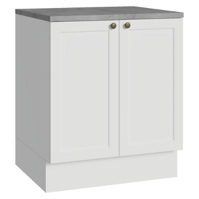 Balcão De Cozinha 70 Cm 2 Portas Branco Vik Madesa Branco