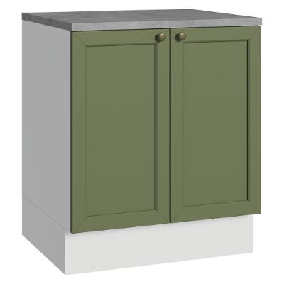 Balcão De Cozinha 70 Cm 2 Portas Branco/verde Vik Madesa Branco/verde