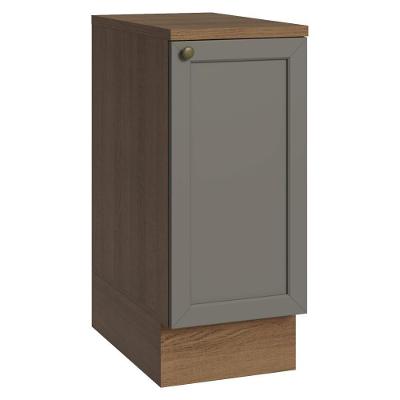 Balcão De Cozinha 35 Cm 1 Porta Rustic/cinza Vik Madesa Rustic/cinza