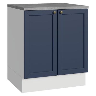 Balcão De Cozinha 70 Cm 2 Portas Branco/azul Vik Madesa Branco/azul