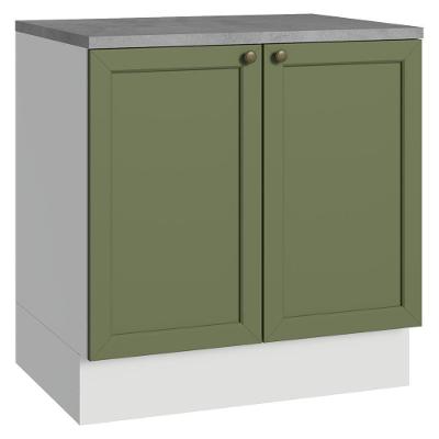 Balcão De Cozinha 80 Cm 2 Portas Branco/verde Vik Madesa Branco/verde