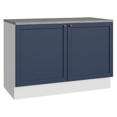 Balcão De Cozinha 120 Cm 2 Portas Branco/azul Vik Madesa Branco/azul