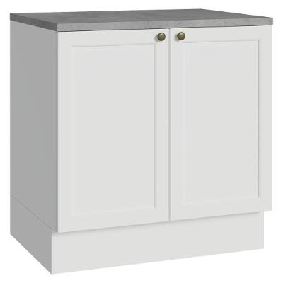 Balcão De Cozinha 80 Cm 2 Portas Branco Vik Madesa Branco
