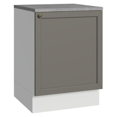 Balcão De Cozinha 60 Cm 1 Porta Branco/cinza Vik Madesa Branco/cinza