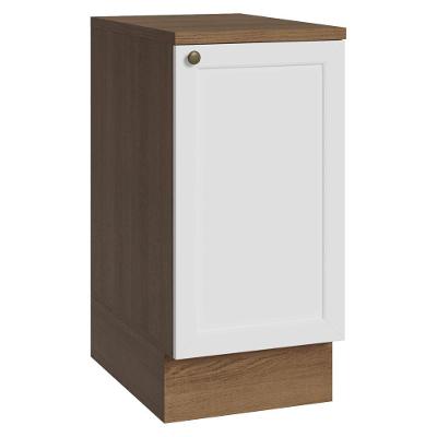 Balcão De Cozinha 40 Cm 1 Porta Rustic/branco Vik Madesa Rustic/branco
