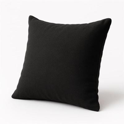 Almofada Decorativa 42cm Em Suede Fofinha Lisa para Sofá Preto