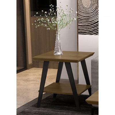 Mesa Lateral Caio Freijo Com Pés Em Madeira Preto