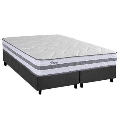 Conjunto Box Queen: Colchão Molas Herval Ensacadas Parma + Base Crc Suede Gray (158x198)