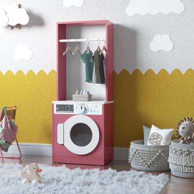 Lavanderia Infantil Diana Maquina De LavarcomCabideiro Branco E Rosa