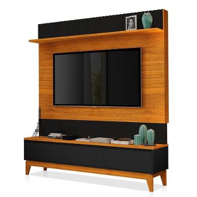 Estante Home Theater Antalya Freijó-preto Para Tv Até 75 - Móveis Luapa Freijó-preto