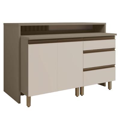 Kit Ilha Gourmet Connect Com Balcões 80cm E 60cm Duna-cristal Móveis Henn Duna-cristal