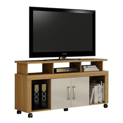 Rack Espanha Cinamomo E Off White Para Tv Até 47 Polegadas Valdemóveis