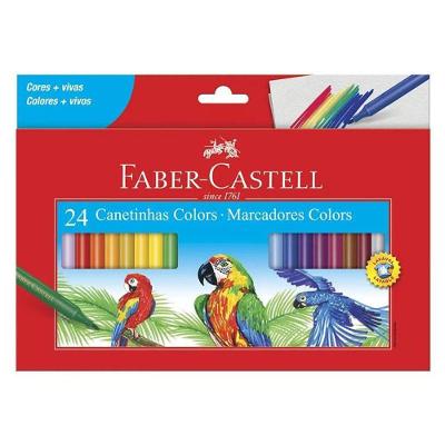 Canetinha Hidrográfica Colors 150124czf 24 Cores - Faber Castell