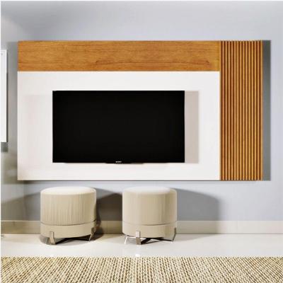 Painel Valencia Para Tv Até 75 Polegadas Mavaular Nature Com Off White